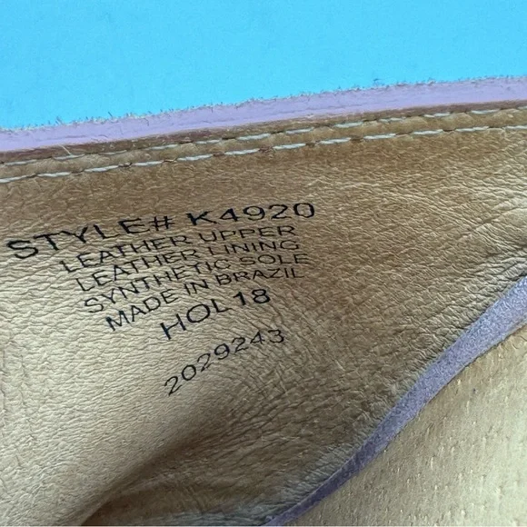 Madewell Harper Pink Suede Stacked Mules - Picture 8 of 9